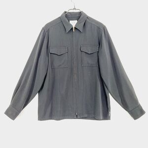 Armani Exchange Black Chest Pockets Zip Up Collared Shirt P4331